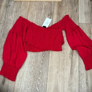 Red crop top